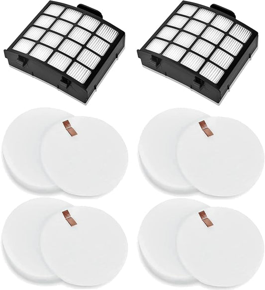 AZ2002 Vacuum Filter Replacement Parts for Shark Vertex Duoclean Upringht Vacuum AZ2000 AZ2000W AZ2002, Compare to Part XHFAZ2000, XFFKAZ2000, 2 High Efficiency Filters and 4 Foam and Felt Filter.