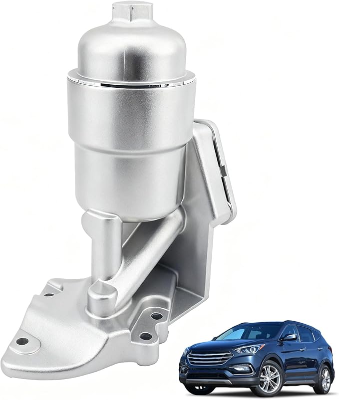 26300-3CAB0 26300-3CAB1 Oil Filter Housing & Cooler Assembly - Aluminum Replacement for Kia Sedona Sorento Hyundai Santa Fe 3.3L 3.5L V6 2012-2019