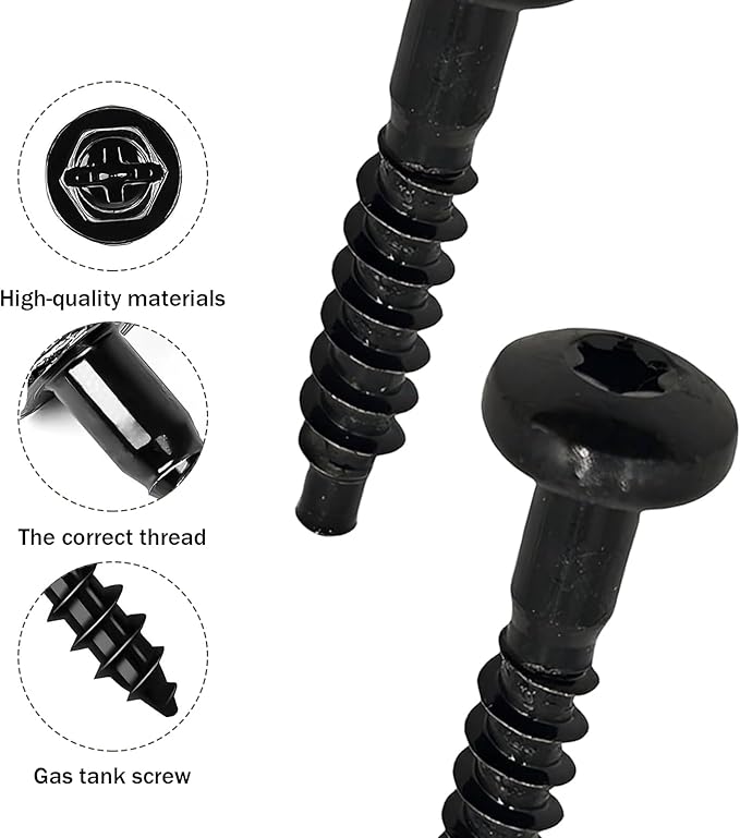 5PCS Air Filter Box Screw, BAS01001 Air Filter Housing Screws, Compatible with Chevrolet, Buick, GMC, Carbon Steel Airs Box Retaining Bolt, Replace 11611199