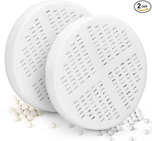 AquaHomeGroup Vitamin C + E + A Shower Filter Replacement Cartridge (Pack of 2) - Vitamin Infused Shower Head Filter for Healthier Skin, Hair, and Nails - Reduces Chlorine