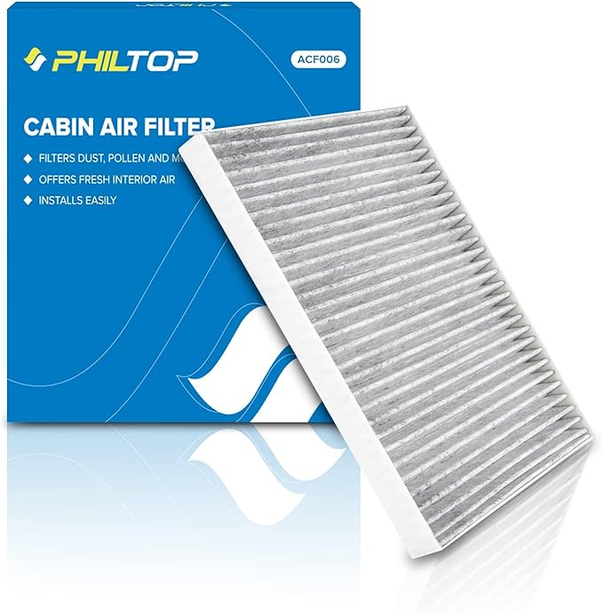 PHILTOP Cabin Air Filter w/Activated Carbon, Compatible with CF10709 Kia Sportage, Rio, Forte, Rondo, Forte Koup, Rio5, Hyundai Accent, Tucson, Veloster, Genesis Coupe