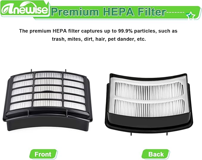 Vacuum Replacement Filter for Shark Navigator Lift-Away ZU503AMZ, NV350, NV351, NV352, NV355, NV356, NV357,NV358,NV360, UV540, UV440, 2 Pre-Felt + 1 Hepa Filter Replace Part #XFF350 & XHF350