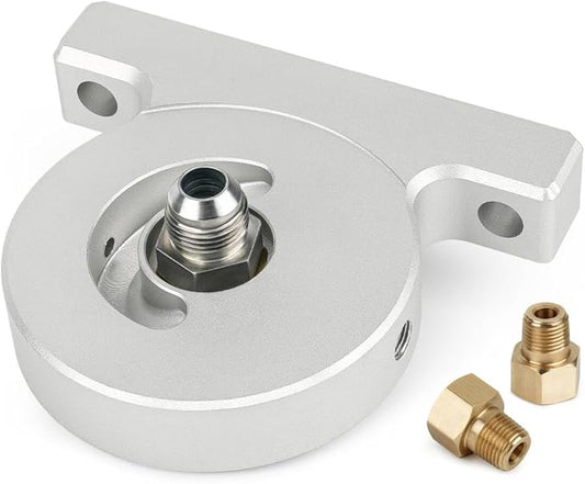 Cartridge to Spin-On Oil Filter Mounting Adapter 3/4"-16 Thread Conversion Kit Compatible with Ford 2N 8N 9N Tractors with 1/8" Brass Flare Fittings