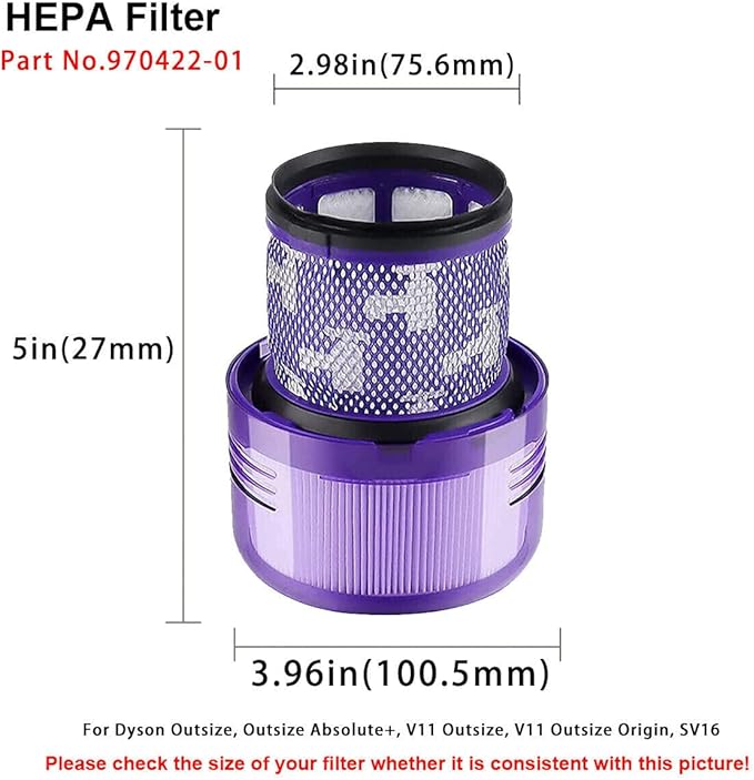 1 Pack Vacuum Filters Part Compatible with Dyson for SV16 SV29 Canister Vacuum Cleaner