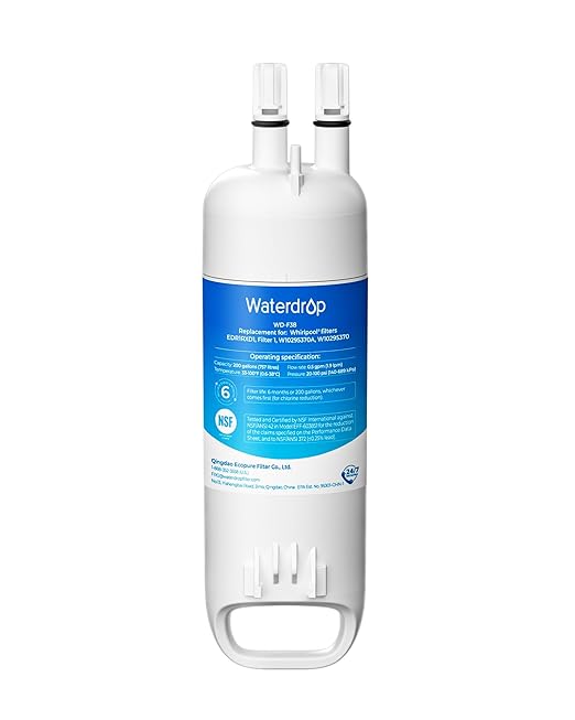 Waterdrop EDR1RXD1 Replacement for W10295370A, Everydrop® Filter 1, EDR1RXD1B, P8RFWB2L, P4RFWB, Kenmore® 46-9081, 46-9930, WD-F38 Refrigerator Water Filter, 1 Filter