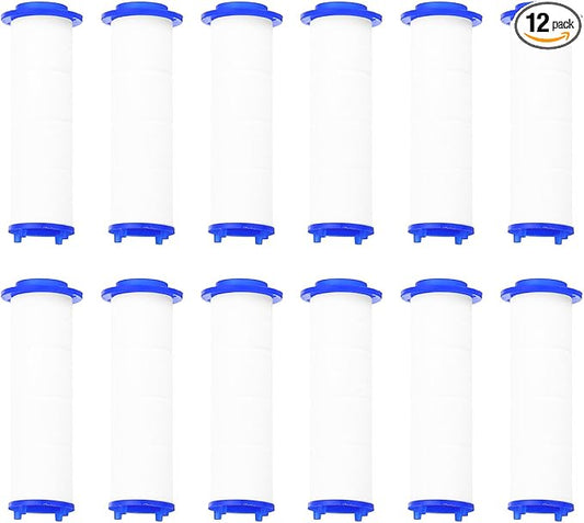 uxcell 12 Pcs Shower Head Filter 2.8 Inch PP Cotton Filter Cartridge Replacement High-Pressure Handheld Fan Shower Jet Sets