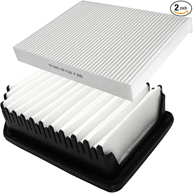 2 Pack Engine & Cabin Air Filter Set CA11206, CF12002 Replacement for 2014-2019 Kia Soul, 2015-2019 Kia Soul EV