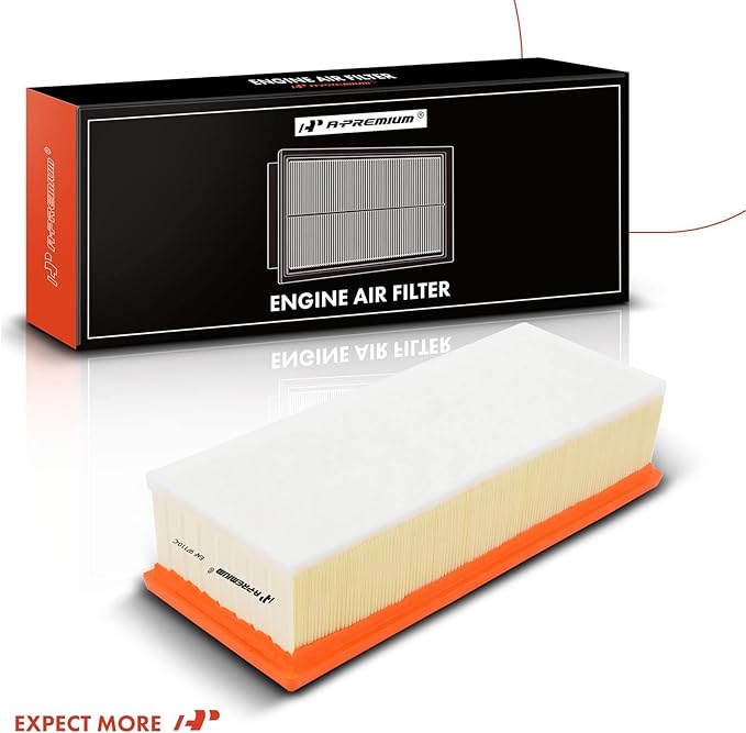 A-Premium Engine Air Filter Compatible with Audi A3 2008-2013, Q3, TT (Quattro) & Volkswagen Jetta 2005-2018, Passat, Beetle, CC, Golf, GTI & More, 1.8L 1.9L 2.0L