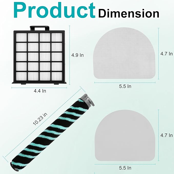 AZ4002 Replacement filter for Shark Detect Pro Max Upright Vacuum AZ4000 AZ4002 AZ4000C - 1 PACK Brush Roller + 2 PACK HEPA Filters+ 4 PACK Foam & Felt Filters