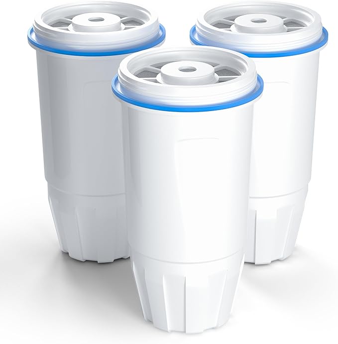 Upgraded Water Filter Replacement Fit for Zero Pitcher and Dispenser ZR-001 ZR-004 ZP-006 ZR-017, Five-Stage Filter System, Effectively Reducing Lead, Chromium, and Contaminants, 3 Packs, By BOGDA