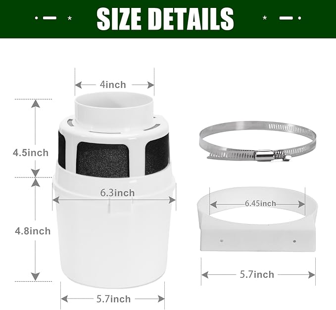 Upgraded Version - VIWINVELA 3 in 1 Indoor Dryer Vent Kit with Silver Dryer Vent Hose - Dryer Lint Catcher Water Filter Bucket - Dryer Lint Trap for Electric Dryer