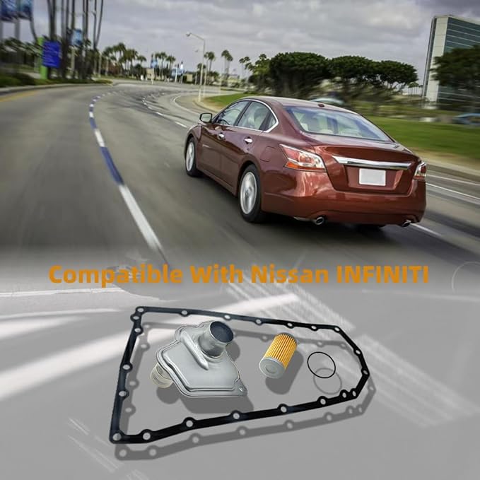 JF019E RE0F10J Transmission Filter and Gasket Kit - Replaces 31728-29X0D 3172829X0D - Compatible with Nissan Altima Maxima Murano Juke Pathfinder Quest & Infiniti QX60 1.6L L4 3.5L V6