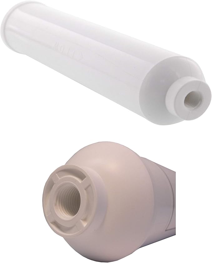 CFS 10" x 2" Inline Water Filter Compatible with GS-10RO-B, Coconut Shell Carbon, 1/4" FPT, Reduces Chlorine, Taste & Odor, RO System, Refrigerator, Ice Maker, Drinking Water
