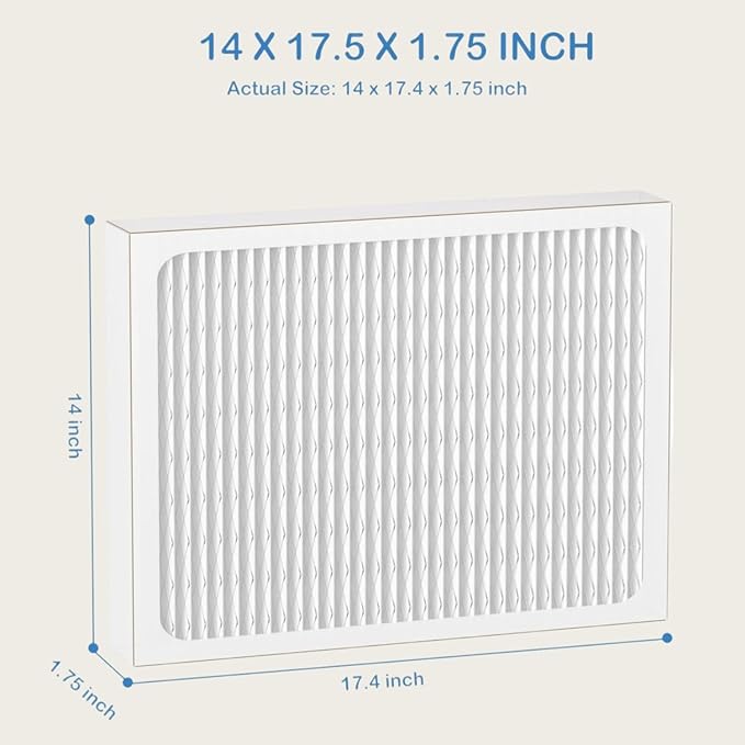 DR90 Dehumidifier Filter 14 x 17.5 x1.75 MERV13 for Honeywell DR120 Dehumidifiers (50070171-002) and Santa Fe Advance90, Advance100, Advance120 dehumidifier Models - Used for Basement 3 Pack