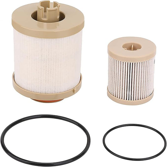 Yinlowa 6.0L Powerstroke Diesel Fuel Filter Kit - Replaces FD4616, FD4604, 3C3Z9N184CB - Fits 2003-2007 Ford F250 F350 F450 F550 Super Duty, 2003-2005 Excursion 6.0 Turbo Diesel V8 Engine