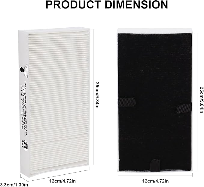 Air Purifier Filters for Honeywell HRF201B, HHT270, FHT170, FHT180, FHT190,HHT270W, HHT290 and Febreze FRF102B, FHT190W HEPAClean Series Air Purifier - Type U HEPA Filter - 4Pack