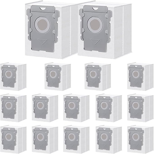 ApexOne 16 Pack Vacuum Bags for iRobot Roomba i3 i3+, i4 i4+, i5 i5+, i6 i6+, i7 i7+, i8 i8+, j5 j5+, j6 j6+, j7 j7+, j8 j8+, j9 j9+, s9 s9+, 104 105 405 504 505 705, 10 Max, 2 Essential Robot Vacuum