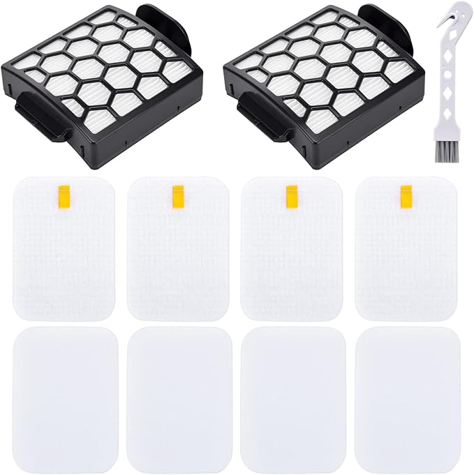 Leadaybetter Filter Replacement for Shark Zero-M Self-Cleaning Brushroll Pet Pro ZU60 ZU62 ZU62C Navigator Pet Plus NV150 NV151 NV251 and Rotator NV255 Upright Vacuum, Part # 1238FT60 & 1239FT60