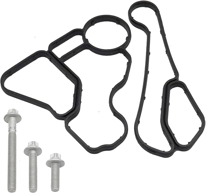 Oil Filter Housing Gasket Oil Filter Housing Bolt Seal Kit Compatible with BMW 1 SERIES M 128i 135i 323i 325xi 328i 328xi 330i 330xi 335i 530i 535i M2 X4 X5 X6 Z4,Replace for 11428637821 11428637820