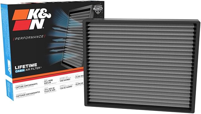 K&N LIFETIME Cabin Air Filter: Premium, Washable, Clean Air for your Cabin: Compatible with 2021-2024 Ford/Volkswagon: Bronco, Everest, Ranger, Amarok, VF2078