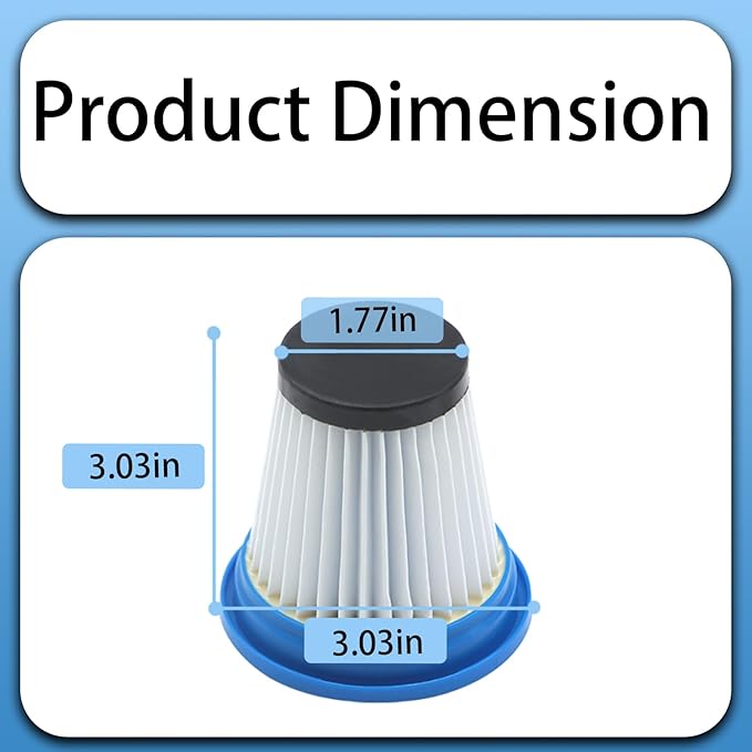 4 Pack 520280 DS1030 HEPA Filter Compatible with Kenmore DS1030 Cordless Stick Vacuum Lightweight Cleaner 2-Speed Power Suction LED Headlight 2-in-1 Handheld Vacuum Cleaner