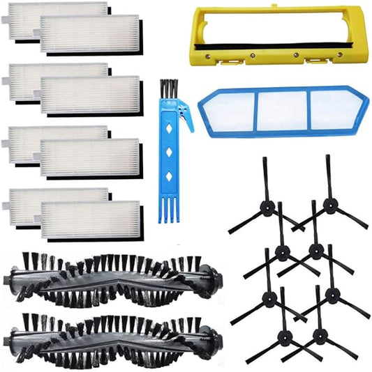 Replacement Accessories kit for ILIFE A4s Robot Vacuum Cleaner Parts, Main Brush Hepa Filters Side Main Roller Brush Cover