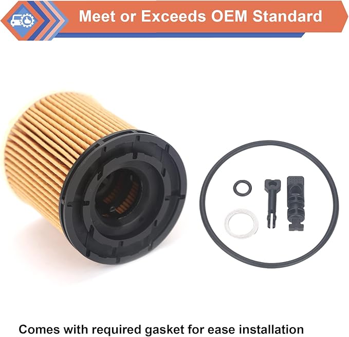 ZONFANT 2 Pcs Engine Oil Filter Compatible With Hyundai KIA Vehicle Accent Elantra Kona Santa Fe Tucson Venue 1.6L 2020-2023, Rio K5 Sorento 1.6L 2020-2023, Replace#26350-2M000