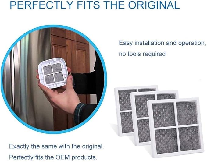 𝙐𝙥𝙜𝙧𝙖𝙙𝙚𝙙 Refrigerator Air Filter Replacement for LG LT120F Kenmore Elite 469918 Replace with LT120F LFX31925ST LFX31925SW LFX31925SB LFX25991ST LFX31945ST LFX329345ST LFX33975ST(Pack of 2)