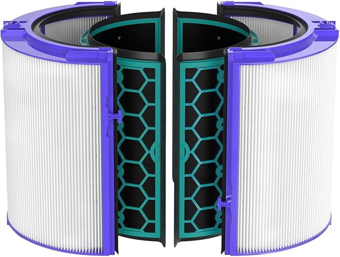 Future Way TP04 Filter Replacement Compatible with Dyson TP04 / HP04 / DP04 Air Purifier, 360 Combi Glass True High Efficiency Air Filter & Activated Carbon Filter