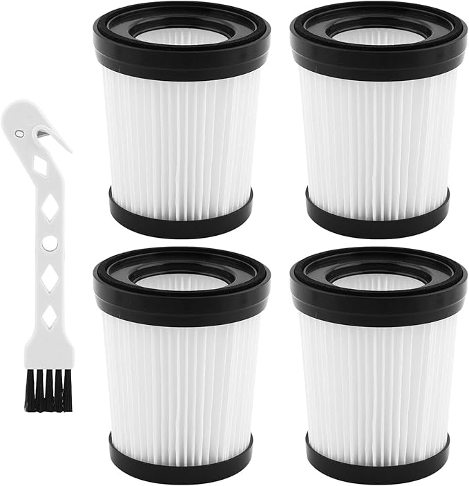 4PCS HEPA Vacuum Filter Replacement Compatible with Fabuletta FSV101, FSV001, fit for Girnoor G160 and G165, fit for Afoddon A300, fit for Lubluelu 202, fit for Oraimo OSV-102