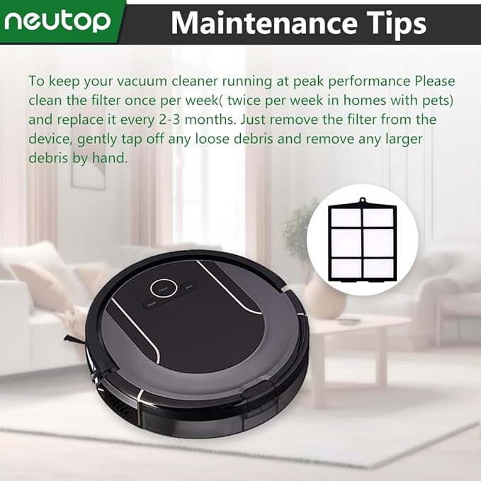 Neutop Replacement Mesh Screen Pre Filter Compatible with Shark ION Robot Vacuum RV2011 AV751 R71 RV700_N R75 RV750_N R76 RV761_N R85 RV850 RV850BRN and Shark IQ R101AE RV1001AE RV101 RV1001, 2-Pack.