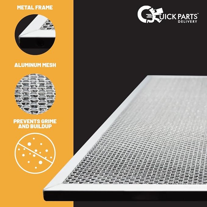 VNF 503 Range Hood Filter 10.5 x 8.75 Filter with 3 layers- Aluminum Range Hood Grease Compatible With Broan NuTone Range Hood - 8 3/4" x 10 1/2" x 5/16" (3 Pack)