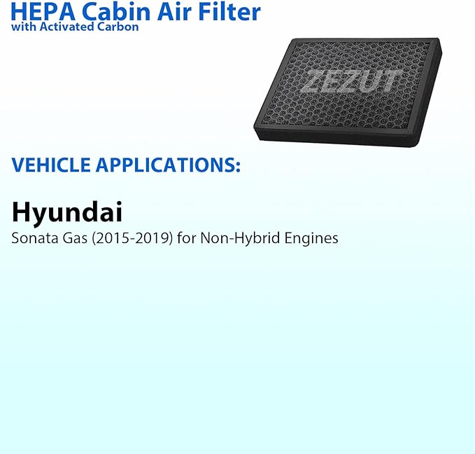 Cabin Air Filter, for Hyundai (2015-2019) Sonata for Non-Hybrid Engines (CF12151)