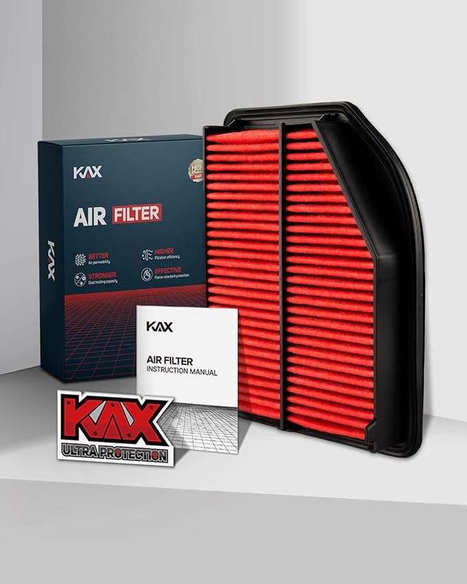 KAX Premium Engine Air Filter, CA11258 Replacement for Honda CR-V 2012 2013 2014 L4 2.4L, 200% Longer Life