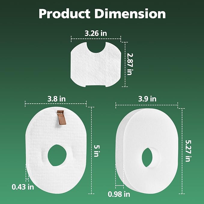 2 Pack Filter Replacement for Shark Rocket Vacuum HV300 HV301 HV300W HV302 HV305 HV310 UV450 Foam & Felt Filter Kit
