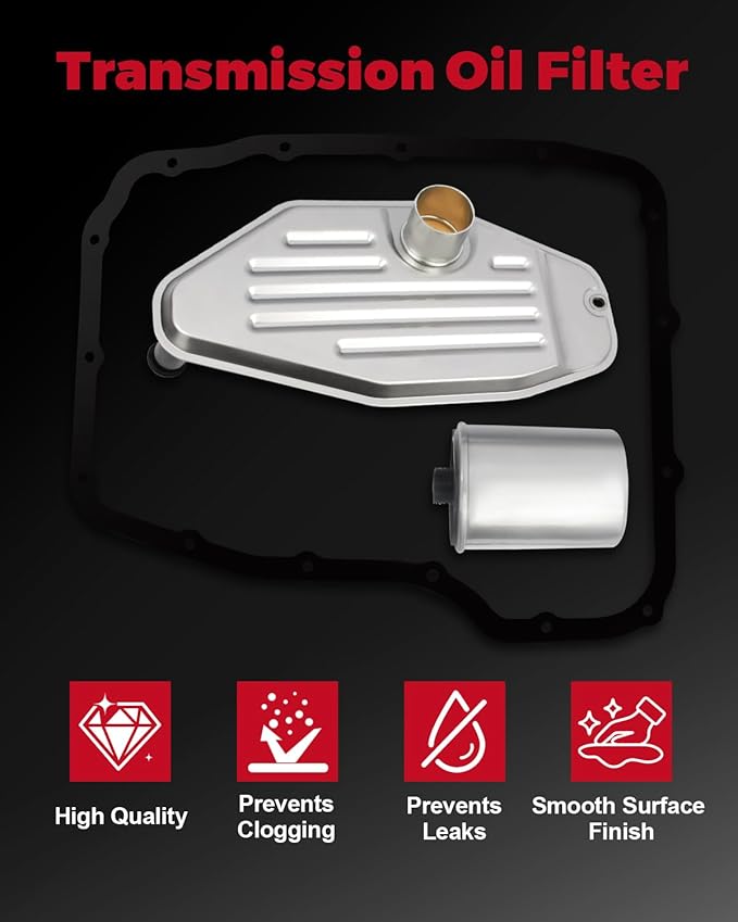 Transmission Fluid Filter with Pan Gasket Compatible with Ram Durango Grand Cherokee Liberty Commander Aspen Dakota