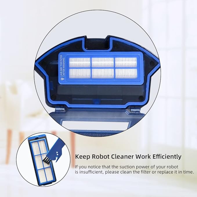 Spare Accessories Compatible for eufy 11S Max, 30C Max, 15C Max, G32 Pro, Robotic Vacuum Replacements: 1 Roller Brush 6 Side Brushes 5 Unibody Filter 𝙉𝙊𝙏 𝙛𝙤𝙧 𝟏𝟏𝐒 or 𝗚𝟯𝟬