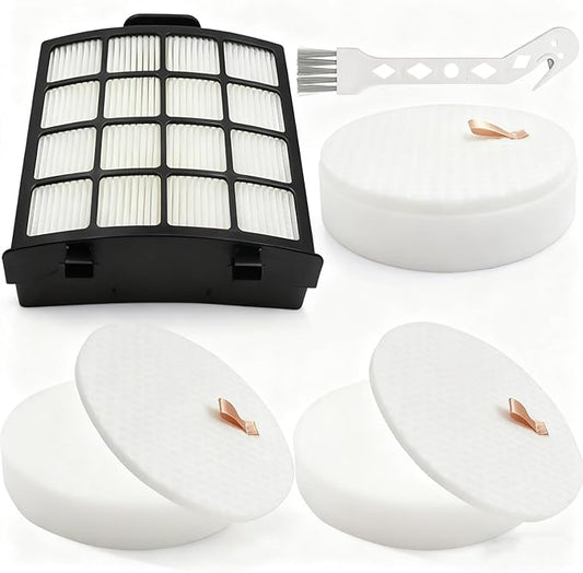 AZ2002 Replacement filter Compatible with Shark Vertex DuoClean PowerFin Upright Vacuum AZ2000, AZ2000W, AZ2002.Compare to Part # XHFAZ2000, XFFKAZ2000 (1 Post-Motor Filter+3 Foam & Felt Filters)