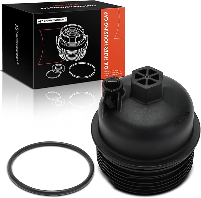 A-Premium Oil Filter Housing Cap Assembly For Hyundai Elantra 2021-2023, Sonata 2020-2023, Santa Fe 2021-2023, Accent 2020-2022, Tucson, Kona, Venue & Kia Sorento, Sportage, Rio, K5, Only fit 1.6L