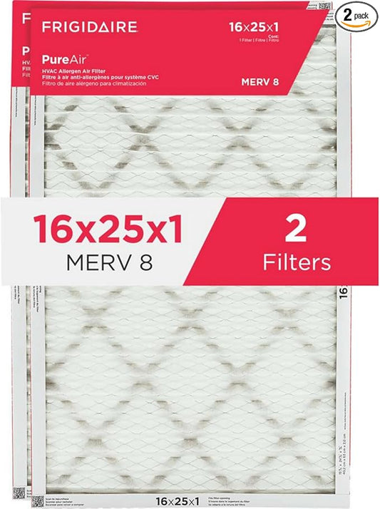 Frigidaire PureAir® 16" x 25" x 1" MERV 8 Allergen Air Filter - 2 Pack