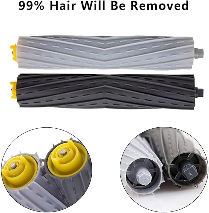 3 Set Roller Brush Replacement Part Compatible with Roomba 960 980 890 880 850 860 870 895 981 985,800 900 800 Series Robot Vacuum Cleaner