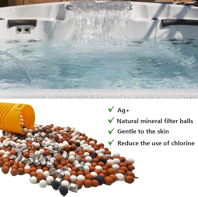 Hot Tub Ag+ Silver Ion Cartridge, Spa Mineral Ion Cartridge Sticks, Provide Clean and Clear Water for 12 Consecutive Months, Suitable for Most Hot Tubs(Yellow3packs)