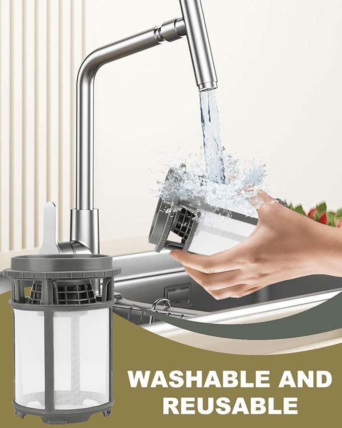 【Upgraded】W10872845 Dishwasher Pump Filter Cup (New Upgrade) Compatible with 8579307 AP6030094 W10056425 W10056426 Fit for Whirl-pool Ken-more Ama-na by puxyblue