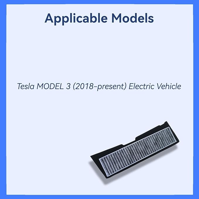 Cabin Air Filter for Tesla Model 3 2018-2024, Activated Carbon Cabin Air Filter Replacement for CU27029, Multi-Layer Filtration, Clean Air & Easy Install