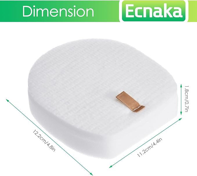 4 Foam & Felt Filter Replacement for Shark Rocket Pro Cordless IX140, IX141, IX142,IZ140,IZ140C,IZ141C, IZ142, IZ162H,IZ362H,IZ363HT,IZ440H, IZ462H,UZ145 Stick Vacuums, Compare to Part # 617FJ140