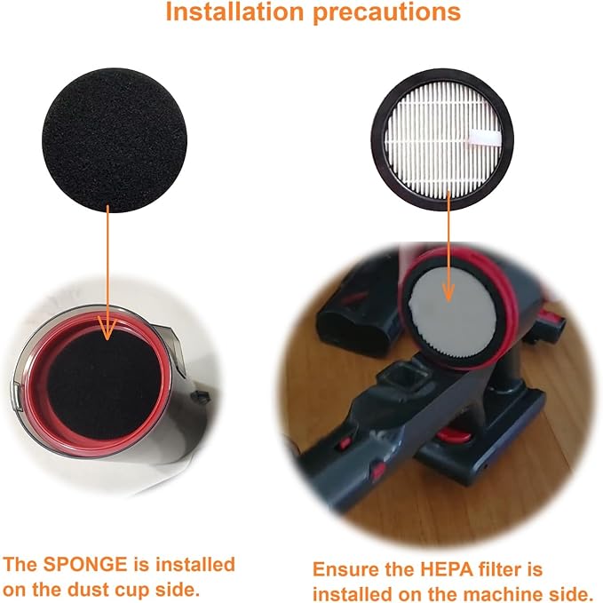 4 Pack Hepa Replacement Filters and 4pack Sponge Compatible with AFNOP Acevac11 Cordless Vacuum Cleaner. (3.61in*3.61in*0.65in)