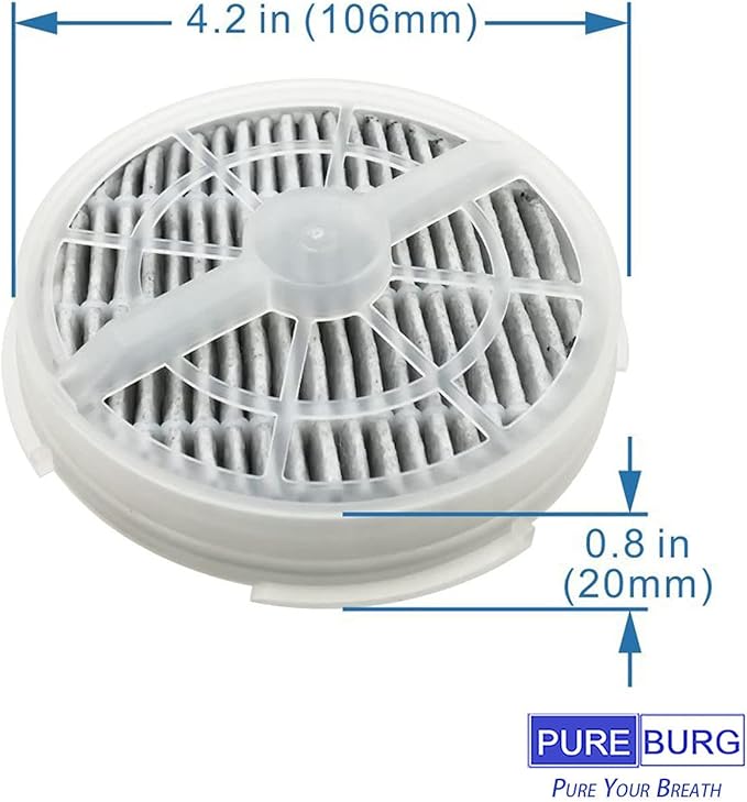 PUREBURG GL-2103 Replacement Filter Compatible with RIGOGLIOSO JINPUS MELEDEN Houzetek WSTA DHS COSTWAY & SY900S Air Purifiers,2-Pack HEPA Activated Carbon 2-in-1