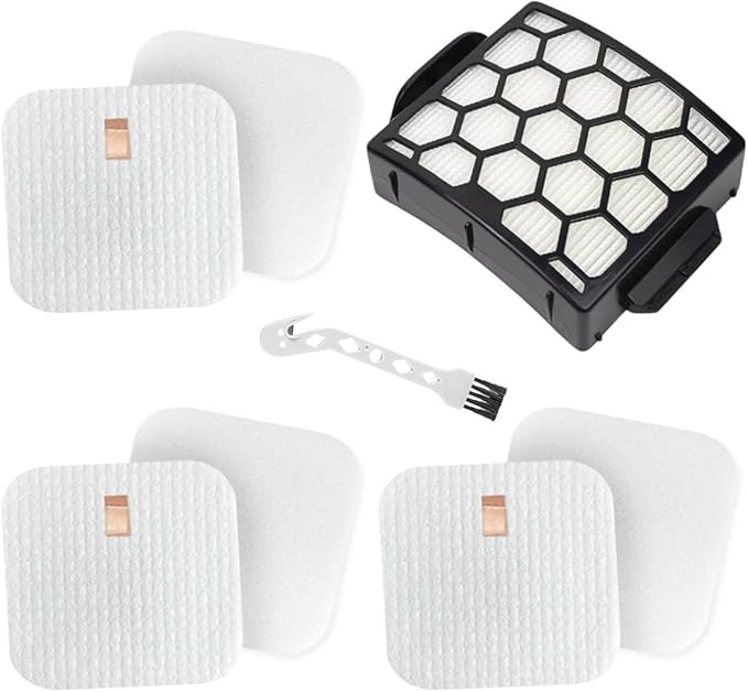 UV850 UV900 Filter Replacement for Shark Performance Lift-Away DuoClean PowerFins Upright Vacuum Cleaners Part # XFFK602UKT HEPA & Foam & Felt Filter Set for Pet Hair, Dirt, Dust