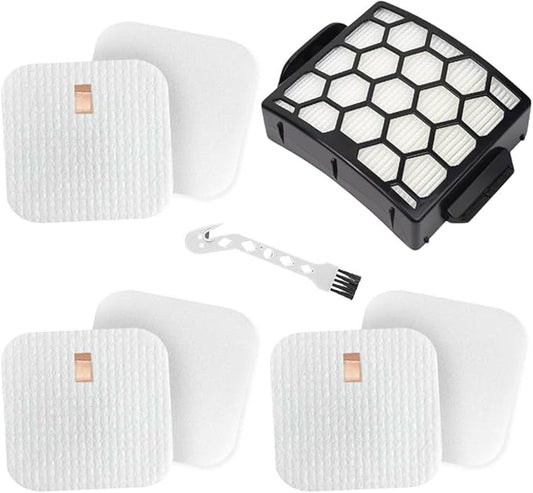 UV850 UV900 Filter Replacement for Shark Performance Lift-Away DuoClean PowerFins Upright Vacuum Cleaners Part # XFFK602UKT HEPA & Foam & Felt Filter Set for Pet Hair, Dirt, Dust