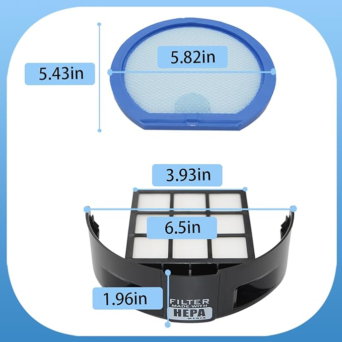 Filter Compatible with Hoover T-Series WindTunnel Bagless Upright Vacuum. Compare to Part # 303173001 and 303172002 (1 Pack Primary Filter and 1 Pack Hepa Filter), NOTE: Check Size Carefully